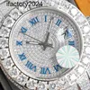 Ap Watch Diamond Moissanit Iced Out kann den Test bestehen 42 mm Herren mechanische Diamanten Lünette Saphir wasserdichte Armbanduhr Mode Armbanduhren Montre De Luxe