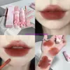 Gege Bear Small Pink Bear Matte Lip Glaze Velvet Matte White Waterof Lip Mud Makeup Lip Gloss Lipstick