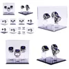 Smyckeslådor 3 Slot Championship Ring Display Case Box Baseball Softball Drop Delivery Packaging OT4A9