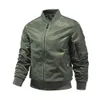 Giacche da uomo Giacche militari da uomo Giubbotto bomber monocromatico Capispalla Giacche da baseball da aviatore Abbigliamento outdoor Primavera e autunno J240125