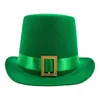 Bérets couvercle vert chapeaux chapeau de lutin grand feutre ST Patricks jour pour Rave Halloween accessoires de costumes fournitures de fête