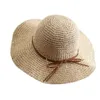 Bérets Chapeau de soleil de paille d'été pour femmes Protection UV durable Casquette enroulable respirante pour la photographie de voyage en plein air