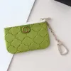 Lyxig plånboksdesigner Gu brevkorthållare Mini Coin Purse Square Kort plånbok Fashion Clutch Logo Präglade brev 5A