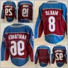 Hommes Finale de la Coupe Stanley Hockey 8 Cale Makar Jersey 29 Nathan Mackinnon 92 Gabriel Landeskog Mikko Rantanen Joe Sakic Peter Forsberg Bleu Blanc 72