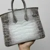 Sac à main en cuir véritable Crocodile sac pour femme peau de l'himalaya mode 25 cuir véritable grande capacité sac à main