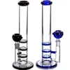 Heady Hookahs Bubbler Thick Glass Bongs Honeycomb Perc Recycler Dab Rig Pink Purple Blue Ice Catcher Rigs Smoking Shisha Accessory