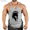 Tanktops voor heren Zomer Y Back Gym Stringer Tank Top Heren Katoenen kleding Bodybuilding Mouwloos shirt Hardloopvest Spiersinglets Workout TankL240124