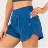 Damen Lu-33 Yoga-Shorts, Hotty Hot Pants, Tasche, schnell trocknend, beschleunigt Sportkleidung, Sport-Outfit, atmungsaktiv, Fitness, hohe elastische Taille, Leggings 27