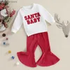 Zestawy odzieży lioraitiin 6m-4y maluch maluch dziewczynka świąteczne stroje świąteczne bluzy Santa
