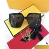 Дизайнерские солнцезащитные очки, новинка f Family, большая цепочка в оправе, женская металлическая пластина, индивидуальная мода, простой Ff0410 6IAJ