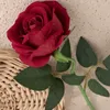10 pièces/lot décorations de mariage matériel tactile réel Bouquet de roses artificielles décoration de fête à la maison fausse soie fleurs à tige unique florale FMT2139