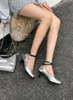 Klänningskor Femalean för kvinnor Silver 39 Kitten Medium Heel Summer Round Toe Y2K Lolita Elegant Ladies Are Offer