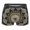 Underbyxor Mandala deco Art Inspired Black Gold and Silver Design Breathbale Trosies Men's Underwear Shorts Boxer Briefs