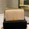 A 7A Venta al por mayor Diseñador Mujeres Clásico Mini Bolsos de moda Acolchado Cadena Solapa Diamante Piel de becerro Caviar Cuero genuino Bolsos de hombro Crossbody B