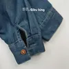 Jackets 2024 Spring Children Long Sleeve Denim Jacket Boys Lapel Cardigan Coat Kids Girls Casual Outerwear Solid Baby Clothes