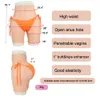 Accessoires de costumes Crossdresser Homme Silicone Artificiel Fausse Fille Vagin Culotte Portable pour Transgenre avec De Grandes Hanches Fesses Rembourrées