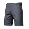 Herr shorts 2023 män shorts sommar bomull midja midja manlig casual affärsmän shorts tryckt strand stretch chino klassisk passform kort homme j240124