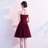 Vestidos de festa dongcmy luxo vinho vermelho vestido de formatura 2024 baile pequeno vestido de noite mulheres geralmente podem usar