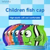 Cuffie da nuoto Cuffia da nuoto Cappello da nuoto Cartoon Fish Shark Silicone Impermeabile Protezione per le orecchie da piscina estiva per Ragazza Ragazzo Bambino Bambini BambiniL240125