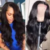 Body wave lace front wig human hair front pleated baby hair non adhesive lace closed wig Brazilian hair wig 230125