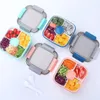 Servies Lunchbox Container 2 Laag Raster Slakom 1100 ml 1500 ml Bento Dozen Kommen Outdoor Camping