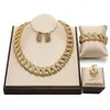 Kolczyki naszyjniki kolczyki naszyjnik Dubai Złota biżuteria ślubna