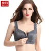 Costume Accessories 1755 Front Buckle Zipper Bra New Large Size Lace Full Cup Sleep Cotton Coaster No Steel Ring Gathered Underwear Female