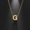 Letter Initial Pendant Necklace For Women 18K Gold Chain Cute Charms Collier Alphabet Necklaces Jewelry Friends Gift 304 Stainless Steel