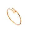 Designer C-Arter Armband Nail Classic Style Diamond Inlaid 18K Gold Women's Justerable Opening Handpiece 27y3