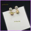 Stud Women Fashion Earrings Animal Retro Earring With Diamonds Designer Jewelry Womens Ear Studs Gold Color High Quality For Party 2024 Gift Q240125