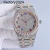 Ap Watch Diamond Moissanite Iced Out puede pasar la prueba Diseñador Mosonite Vs Fábrica Diamantes hechos a mano Hombres 42 mm con acero con diamantes 904l SAPphire Mujer Pulsera