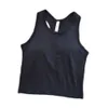 Lu-011 Ebb To Street Yoga Tank Top Summer Sports Fitness Vest With Padded Bra Rib Racerback Women's Gym Clothes One Piece 33