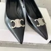 High Heels Escarpins en cuir chaussures chaton talons sans lacet femmes chaussures habillées talon aiguille bout pointu femmes créateurs de luxe chaussures de soirée