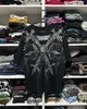Men's T-Shirts New Y2K Hip Hop Skull Pattern Extra Large T-shirt Mens Short Top Retro H240429