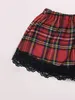 Sexig uppsättning 2023 Ny sexig underkläder Hot British Style Vest + Lace Plaid kjol Tie Open Bra Thongs SM Cosplay School Girl Erotic Lingerie Set