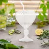 Copos de vinho ins estilo copo de água com palha bonito em forma de coração suco de vidro clube drinkware decoração uísque natal cocktail de