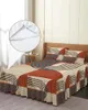 Bed Skirt Boho Abstract Geometric Elastic Fitted Bedspread With Pillowcases Protector Mattress Cover Bedding Set Sheet