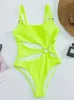 Sexy Feste Badeanzug Weibliche Aushöhlen Bademode Frauen Push Up Monokini Badeanzug Bademode Schwimmen Anzug Badende 240125