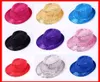 Einzelhandel 9 farben Baby Pailletten Dance Show Jazz Hüte Kinder Fisch Caps Bling Bling Fedora Cap Jungen Mädchen Baseball Hüte kinder B4436736