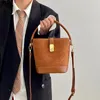 Abendtaschen Große Kapazität Faux Wildleder Damen Eimer Tasche Vintage Einfarbig Matte Damen Schulter Einfache Vielseitige Weibliche Handtasche Tote