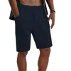 Men's Polos 2024 Young Solid Color Cotton Linen Shorts Loose Summer Outdoor Casual Pants