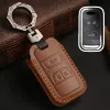 غطاء مفتاح السيارة من الجلد الأصلي لـ Chery Tiggo Arrizo Tiggo 3 5x 4 8 GLX 7 Keyring Shell Fob Holder Cawhide