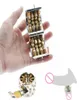 Cockrings BDSM Cock Cage KALI'S TEETH 4 ROWS 16MM Gold Spiked Ball Stretcher Scrotum Pendant Male Device Torture Toys 11239775670