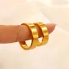 Usenset 4 mm 6 mm klassischer polierter hochwertiger Edelstahl-Ring, schlicht, für Männer und Frauen, Paar, Geschenk, stilvoller Schmuck, wasserdicht