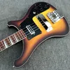 4003 Электробас-гитара, сатинированная отделка в стиле ретро Sunburst, доступен модернизированный регулируемый бридж, черная накладка, высокое качество