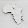 壁時計アフリカンマップ時計昇華時計壁MDFブランクパーソナライズされた木時計アフリカナイジェリアホットセール