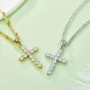 4mm Diamonds S925 Chain Diamond VVS Pendants Jewelry Ladies Sterling Silver 925 Cross Necklace VVS Custom Moissanite Pendant Men