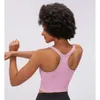 Soutien-gorge de sport Lu-95 Yoga vêtements de sport femmes gilet avec coussin de poitrine débardeurs en cours d'exécution respectueux de la peau taille formateur Fitness antichoc dame Underwe 74