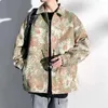 Мужские куртки 2024, весенний гонконгский стиль, большие размеры, куртка с принтом ромашки, красивый повседневный стиль в стиле хип-хоп