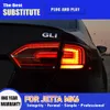 Biltillbehör Taillight Assembly Streamer Turn Signal Brake Reverse Ring Light för VW Jetta Sagitar Mk6 LED-bakljus 12-14